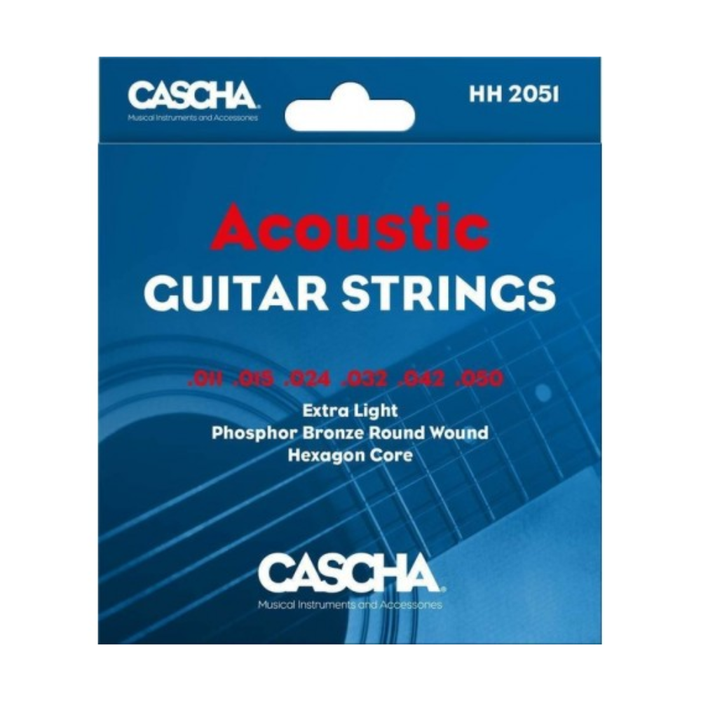 Cascha HH2051 streingir til Akkustiskan Guitar, 11-50