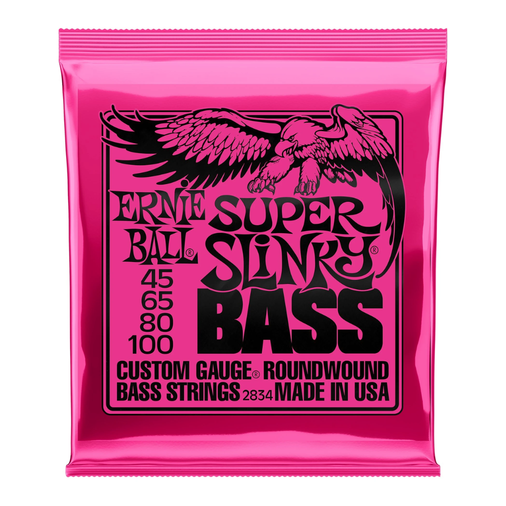 Ernie Ball 2834 Super Slinky Bass Streingir, 45-100