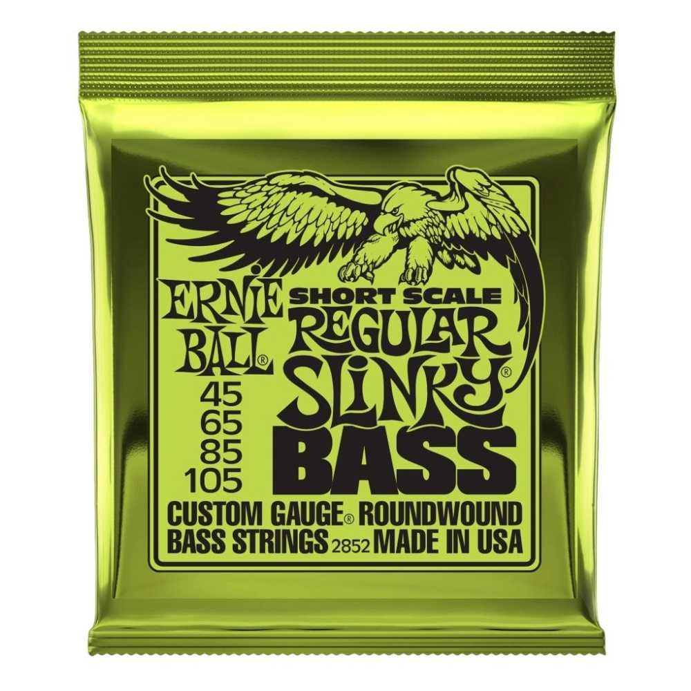 Ernie Ball 2832 Regular Slinky Short Scale Bass Streingir, 45-105