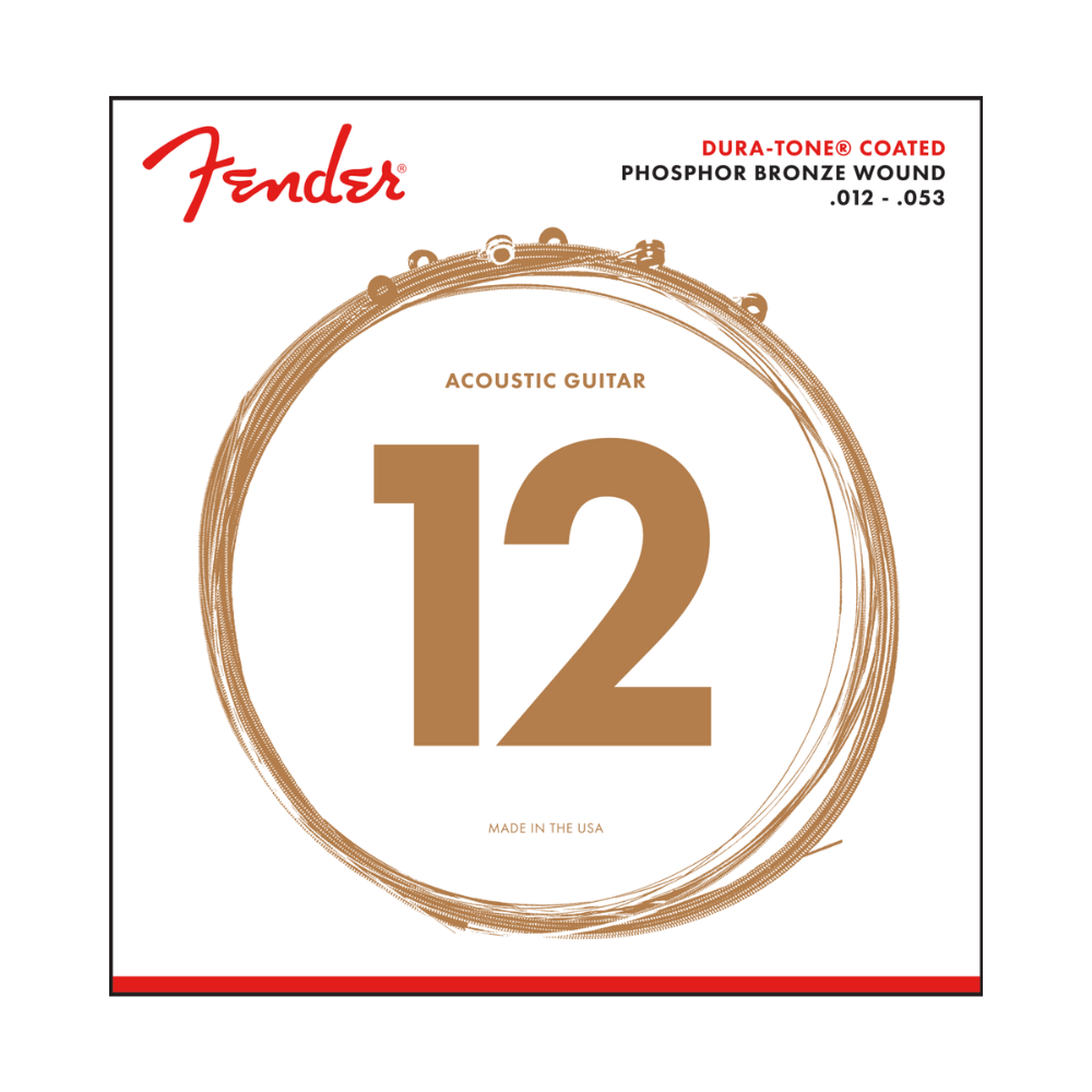 Fender 860L Duratone 12-53, streingir til akkustiskan guitar