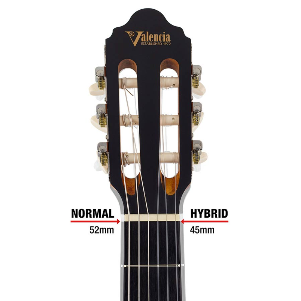Valencia Series 200 VC203h (Hybrid) 3/4 Klassiskur Guitar