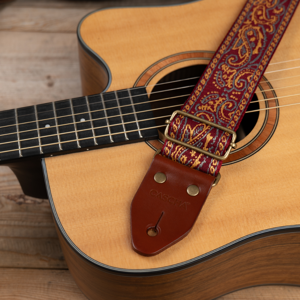 Cascha Guitar Strap Jacquard - Paisley