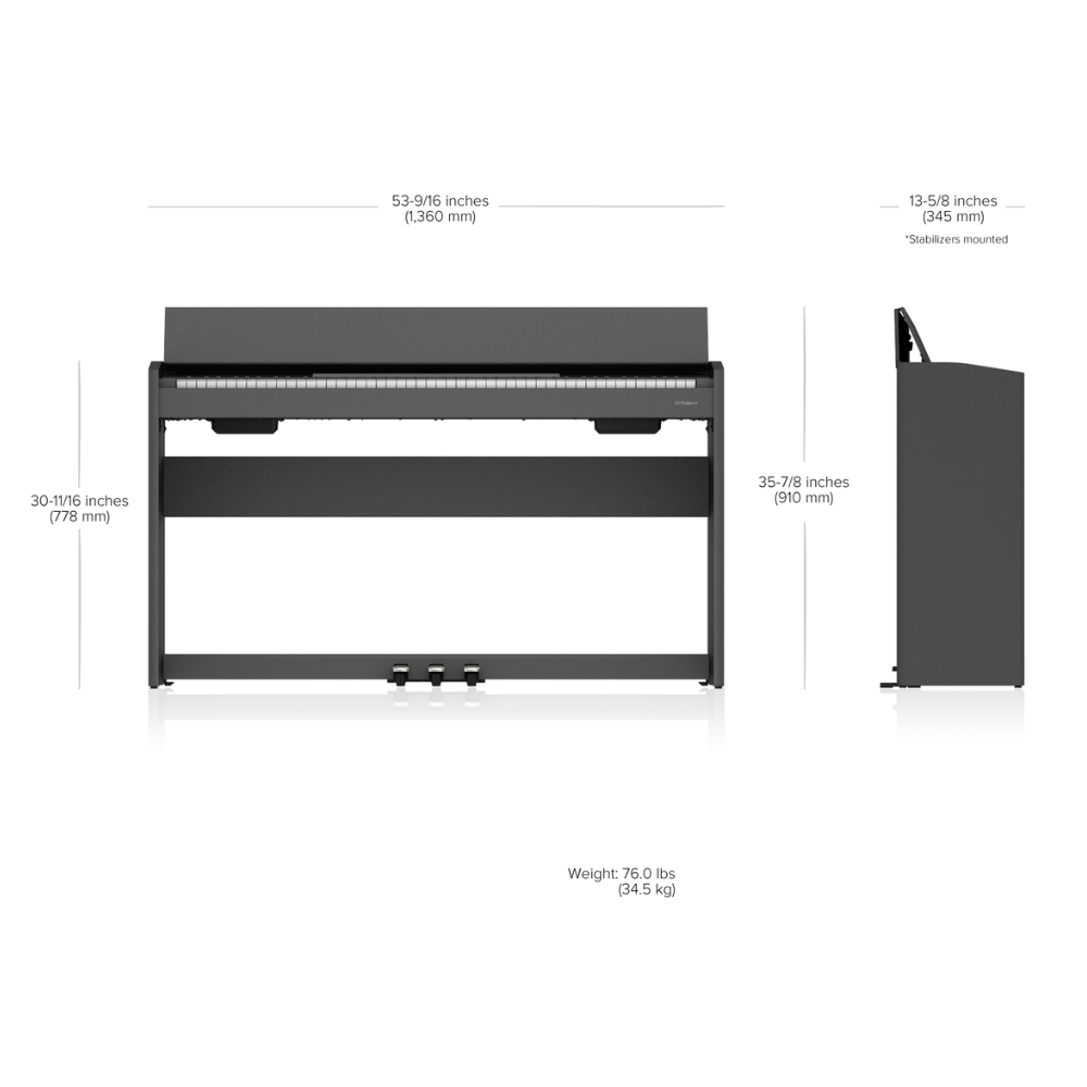 Roland F107 Svart El-klaver