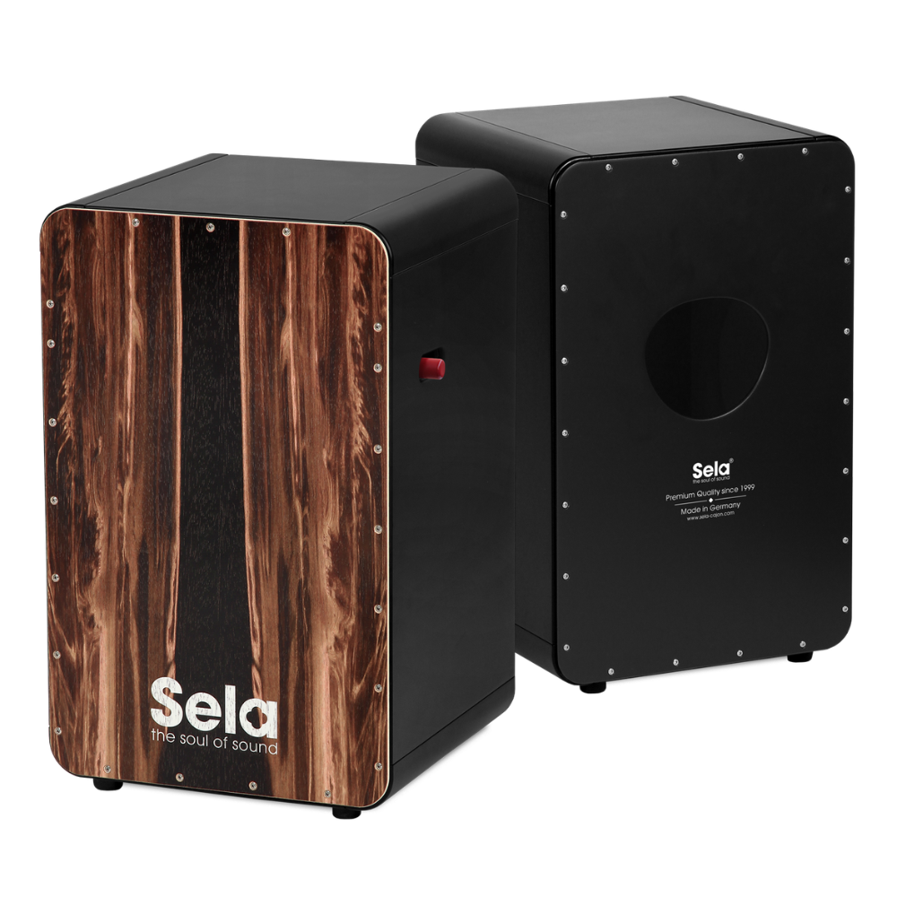 Sela SE-107 Black Pro Dark Walnut Cajon