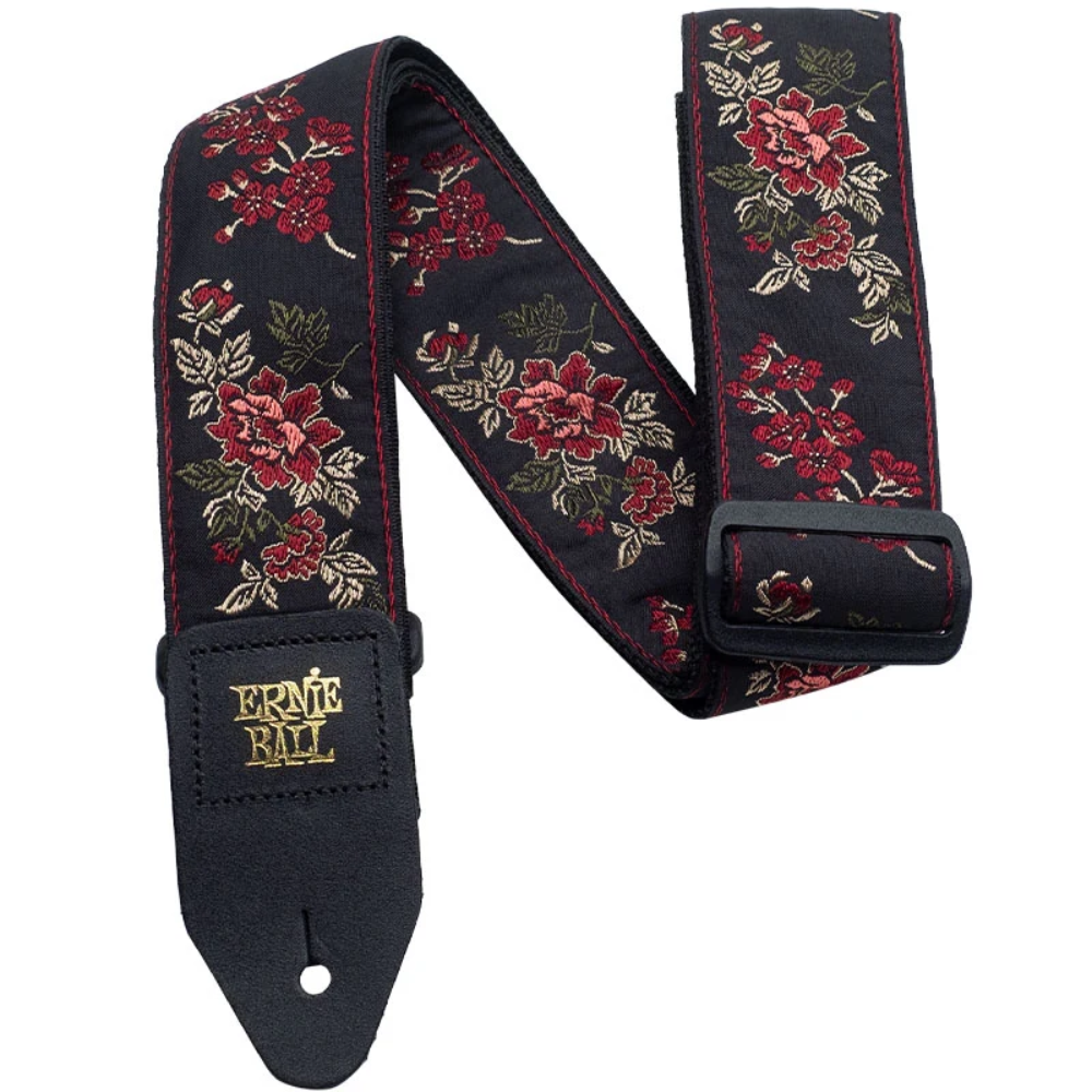 Ernie Ball strap Red Rose Jacquard