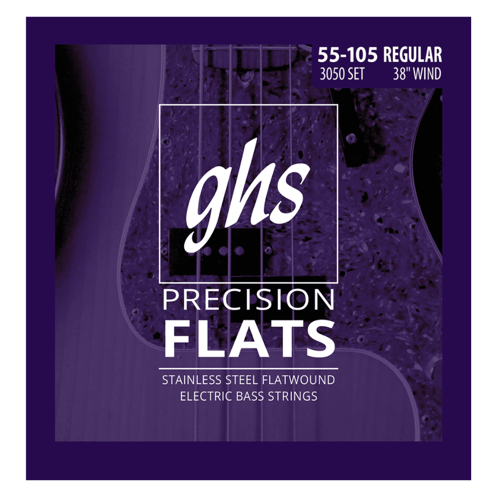 GHS 3050 Bass precision Flats, Regular 055-105