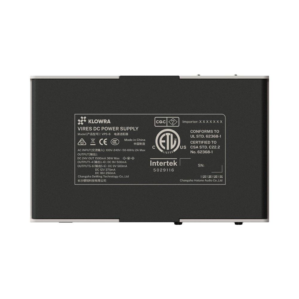 Klowra Vires Effects Pedal Power Supply