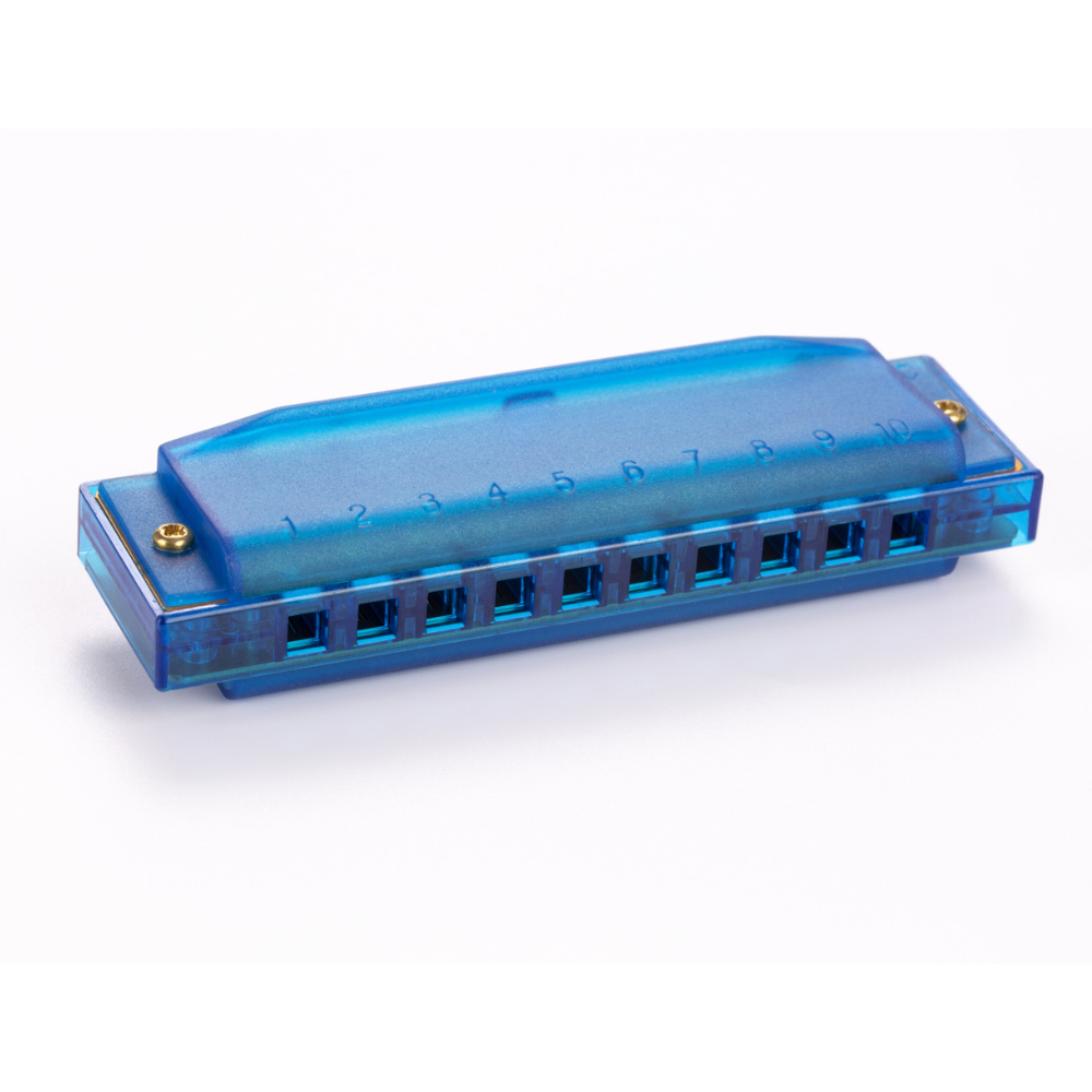 HOHNER Translucent Harp C, blue Munnharmonika