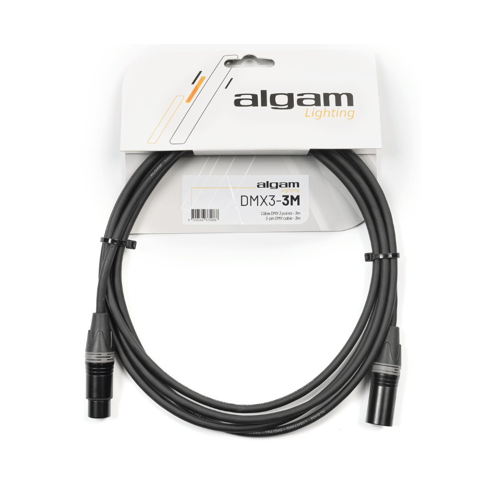 Algam Lighting 3 - pin DMX kápil, 3 m - Simme Musikkhús