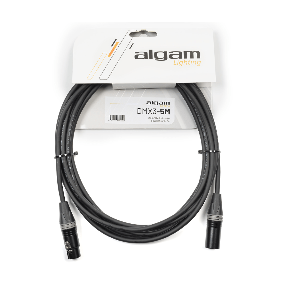 Algam Lighting 3 - pin DMX kápil, 5 m - Simme Musikkhús