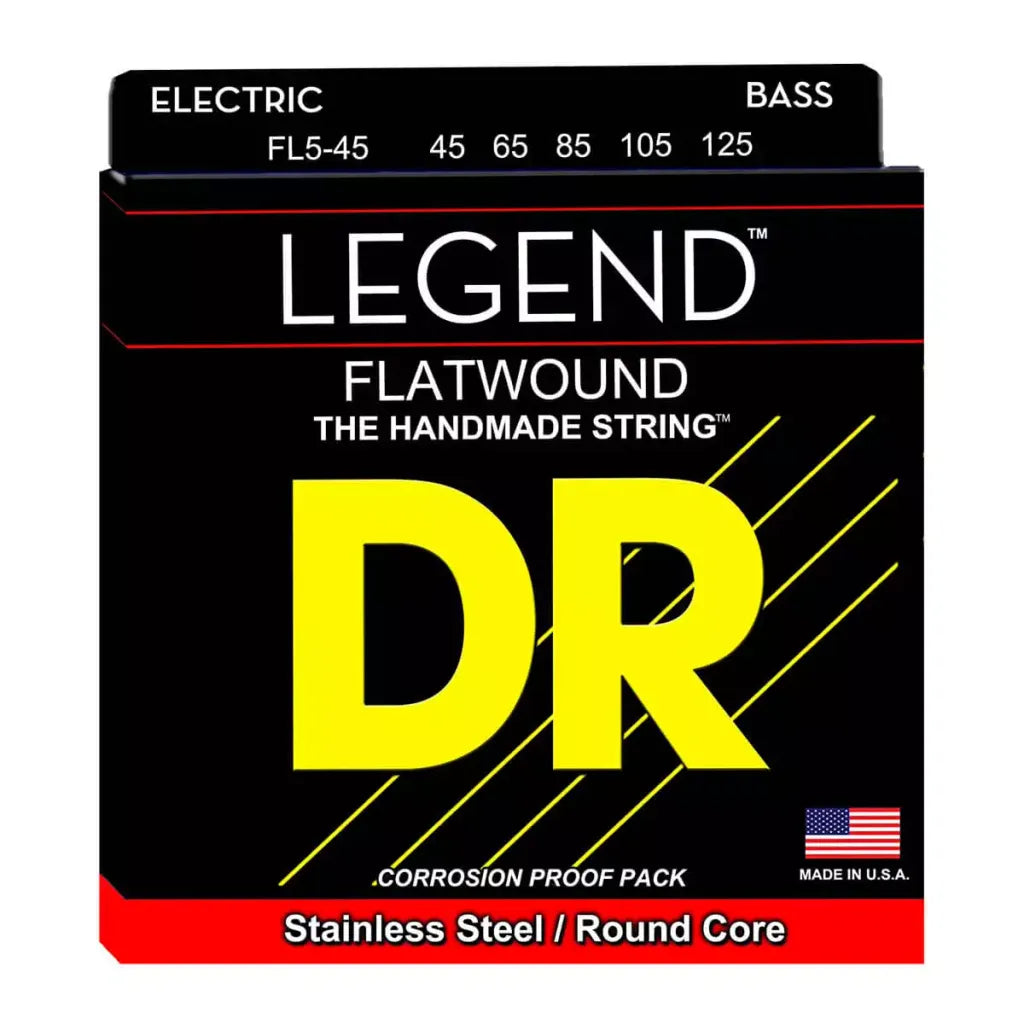DR Strings FL5-45 Legend Flatwound 5 str., 045-125