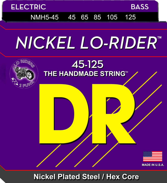 DR Strings NMH5 - 45 Nickel LoRider, 5str, 045 - 125 - Simme Musikkhús