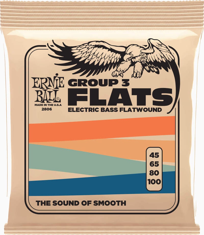 Ernie Ball 2806 Flatwound Bassstreingir 45–100