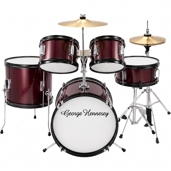 George Hennesey JBJ1046 Barna-trummusett, Bordeaux – 5 deilir