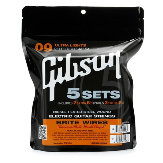 Gibson Brite Wires 5pack, 9-42 - Simme Musikkhús