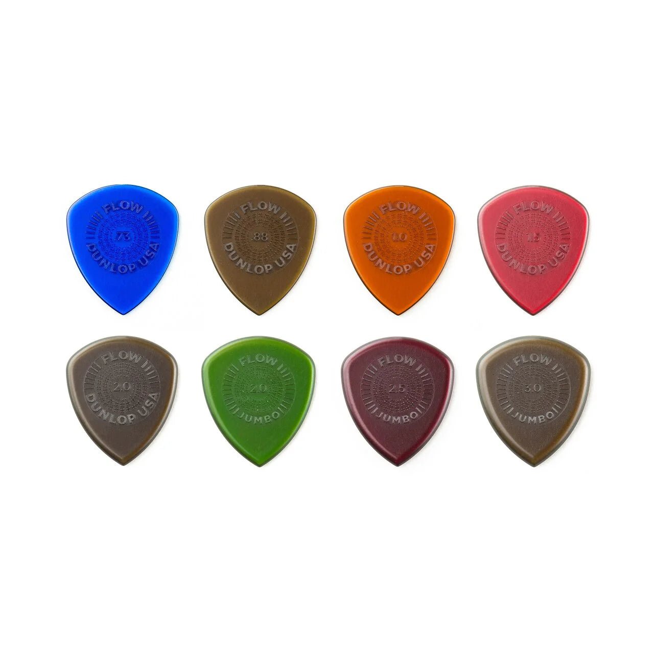 Jim Dunlop Flow Variety pack, 8 Pack - Simme Musikkhús