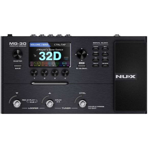 NUX MG-30 Multieffektpedalur til Guitar við Expression-pedali