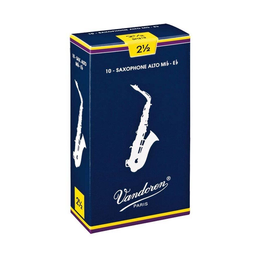 Vandoren alto saxofon bløð, 10 - pack, 2.5 - Simme Musikkhús