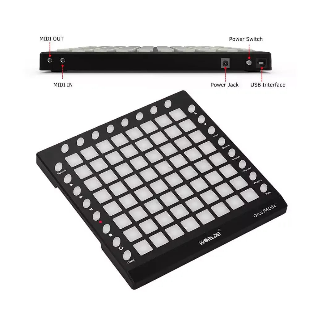 Worlde Orca Pad 64-A midi controller