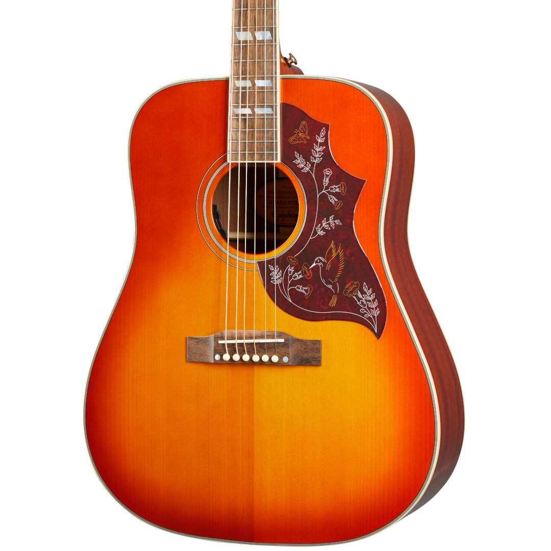 Epiphone Hummingbird Aged Cherry Sunburst Gloss (All Solid Wood, Fishman Sonitone) - Simme Musikkhús