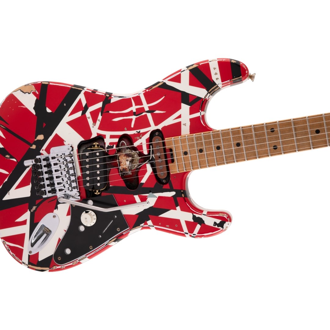 EVH Striped Series Frankie, Red/White/Black - Simme Musikkhús