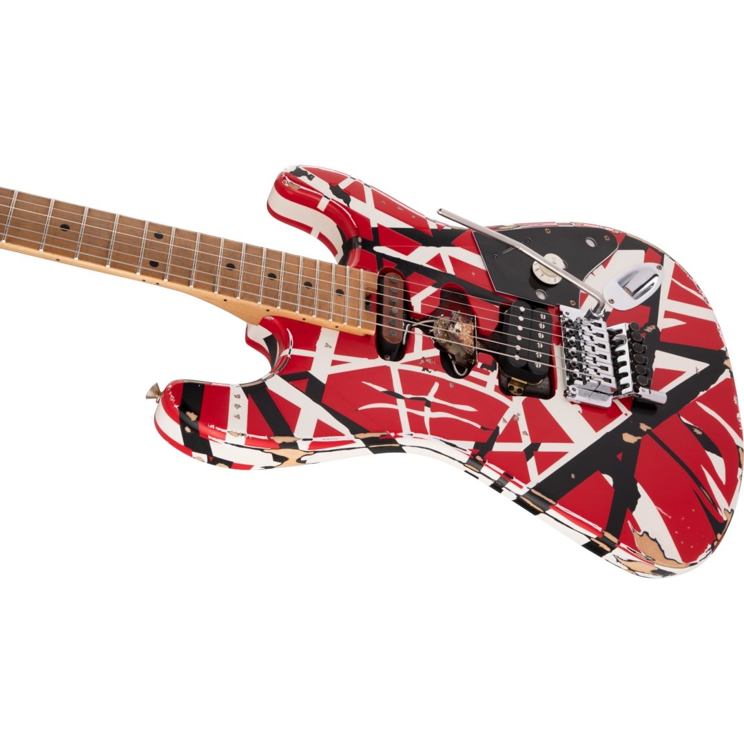 EVH Striped Series Frankie, Red/White/Black - Simme Musikkhús