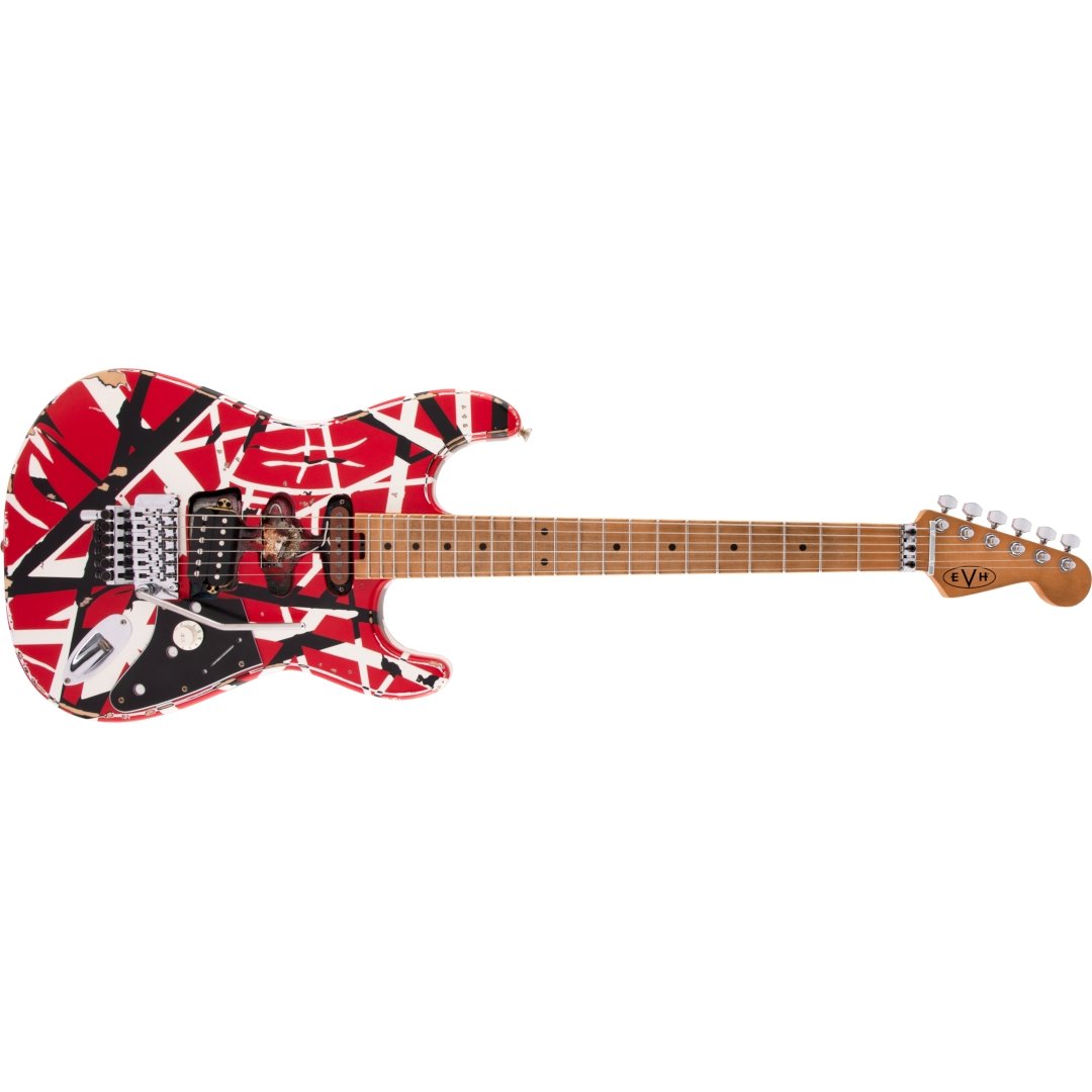 EVH Striped Series Frankie, Red/White/Black - Simme Musikkhús