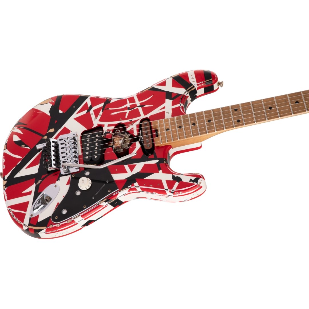 EVH Striped Series Frankie, Red/White/Black - Simme Musikkhús