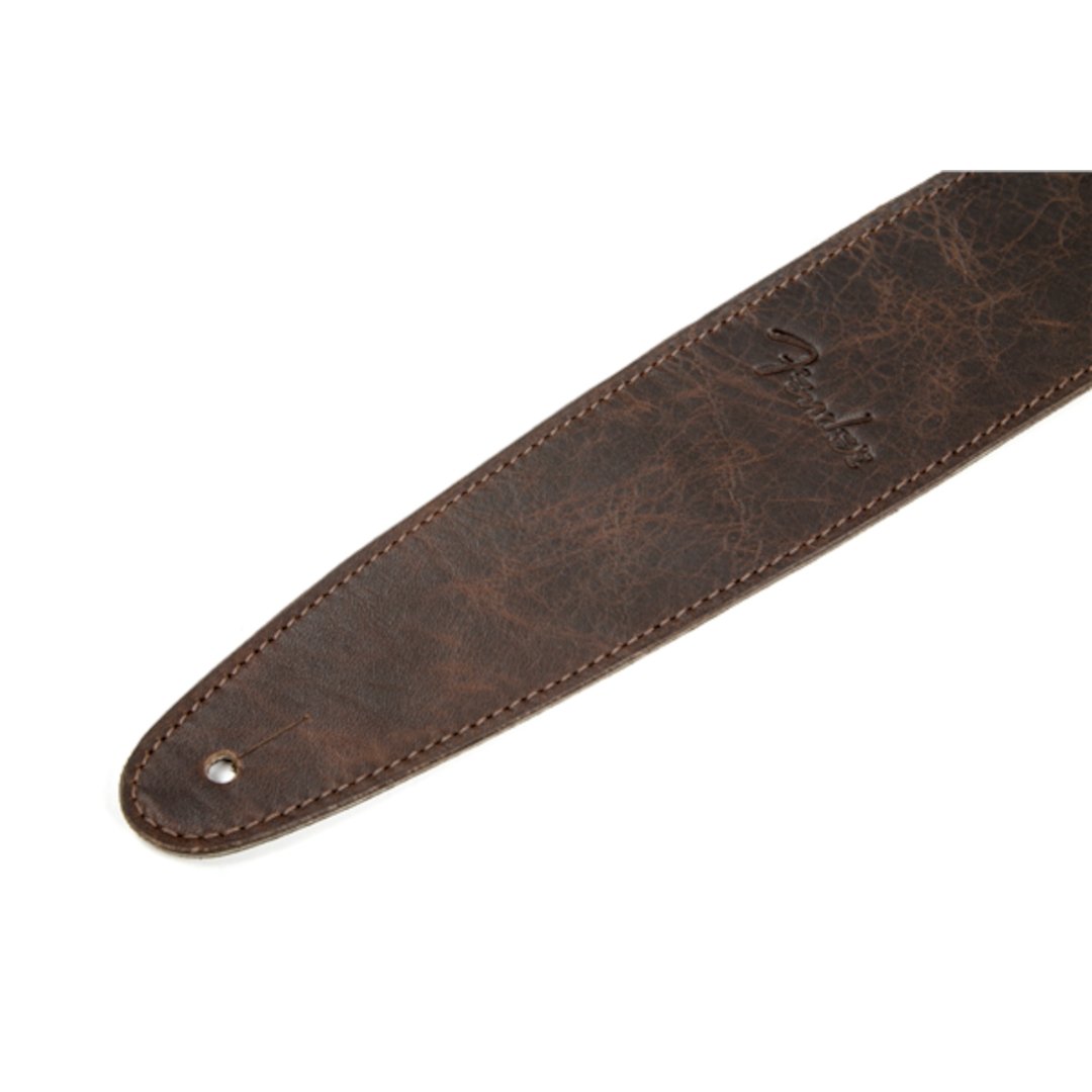 Fender Artisan Crafted Leather Strap, 2.5" Brown - Simme Musikkhús