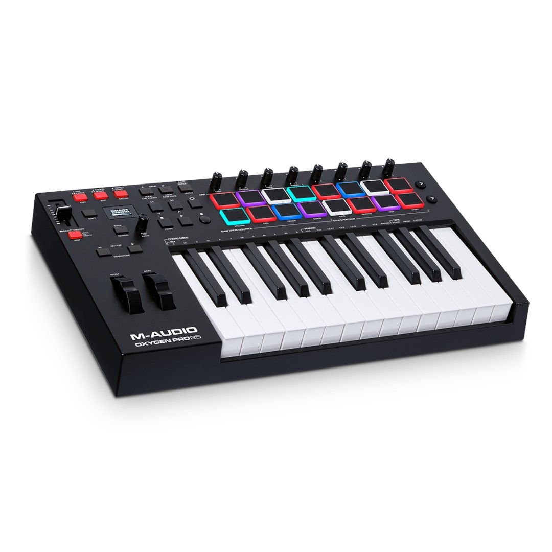 M-Audio Oxygen Pro 25 Black Midi Keyboard - Simme Musikkhús