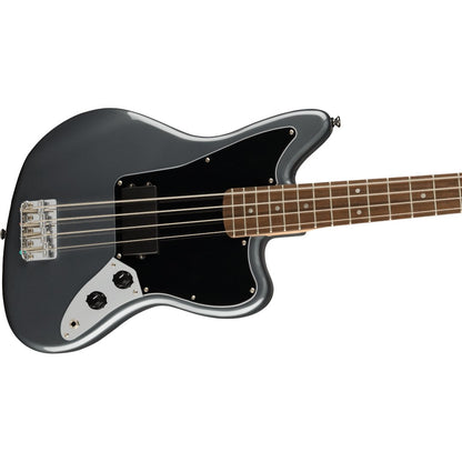 Squier Affinity Series Jaguar Bass H, Maple Fingerboard, Black Pickguard, Black - Simme Musikkhús