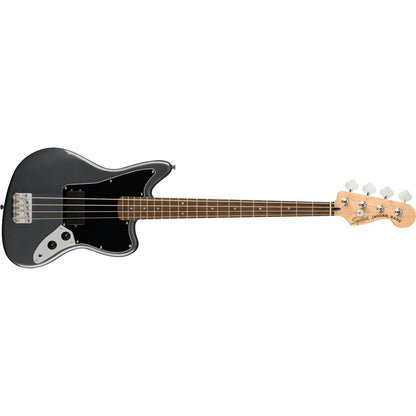 Squier Affinity Series Jaguar Bass H, Maple Fingerboard, Black Pickguard, Black - Simme Musikkhús