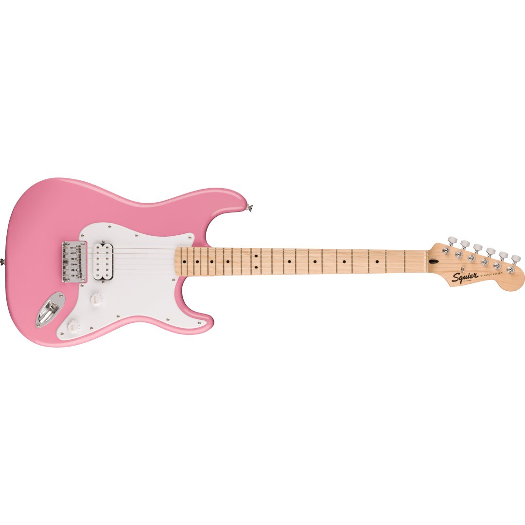 Squier Sonic Stratocaster HT H, Maple Fingerboard, White Pickguard, Flash Pink - Simme Musikkhús